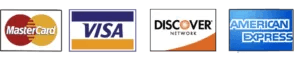 Accepted payment methods: Visa, Mastercard, Amex, Discover